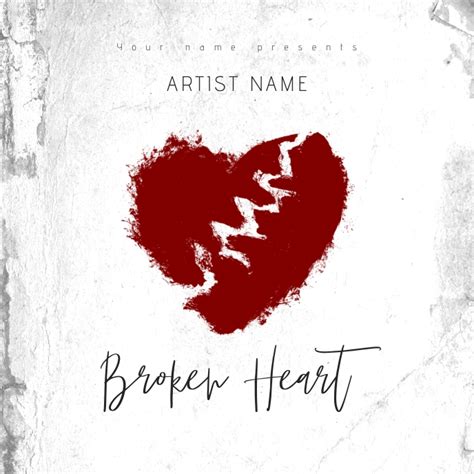 Broken Heart Mixtapealbum Cover Art Template Postermywall