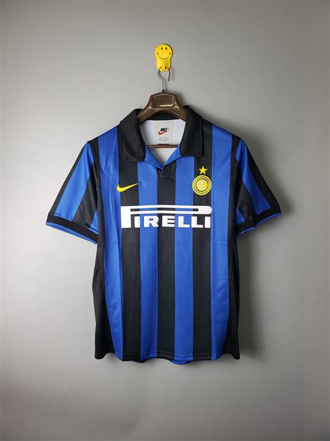 The Retro Kits Inter Milan 19981999 Home Kit Short Sleeve