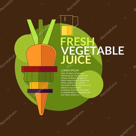 Fresh Vegetable Juice Stock Vector Image By ©
