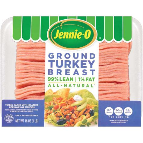 Jennie O Extra Lean Ground Turkey Breast 99 Lean Shop Turkey At H E B