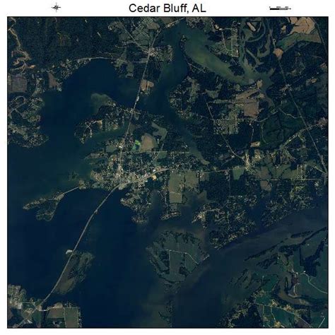 Aerial Photography Map Of Cedar Bluff Al Alabama