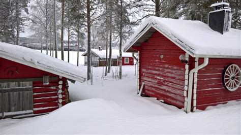 Pellossa Länsi Lapissa Sijaitsevan Reindeer Lake Resortin Talvimaisemaa