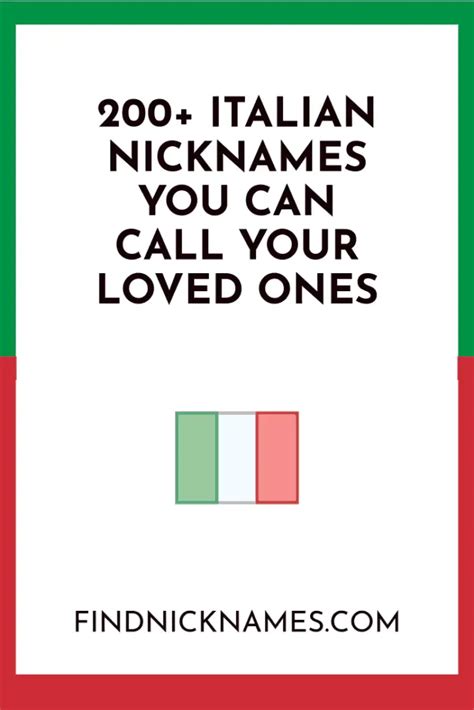 200 Popular Italian Nicknames For Guys And Girls With Meanings