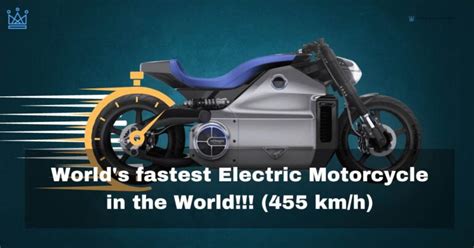 Top 5 Fastest Electric Motorcycles In The World Right Now