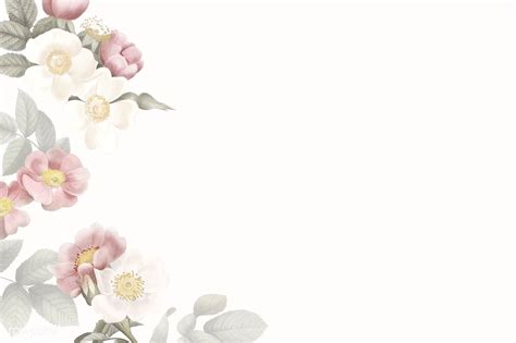Blank Elegant Floral Frame Design Premium Image By