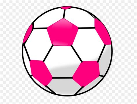 Soccer Ball With Hot Pink Hexagons Clip Art - Desenho Bola De Futebol gambar png