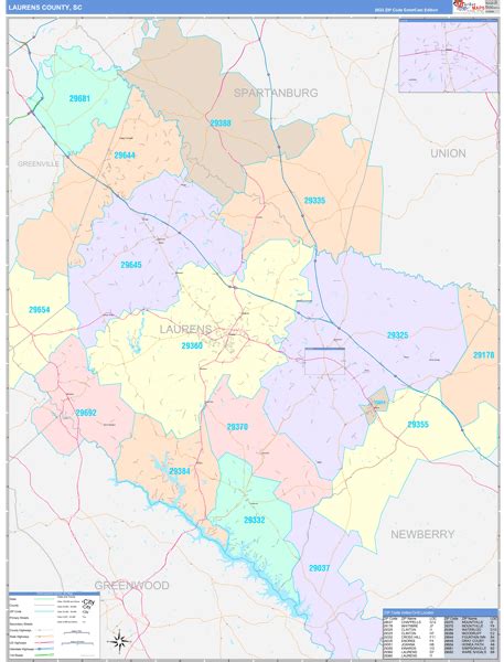 Maps Of Laurens County South Carolina