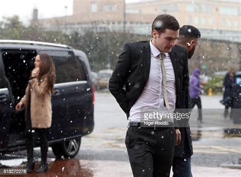 Footballer Adam Johnson And Former Partner Stacey Flounders Arrive At News Photo Getty Images