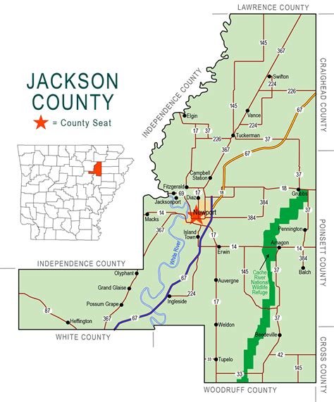 Jackson County Map Encyclopedia Of Arkansas
