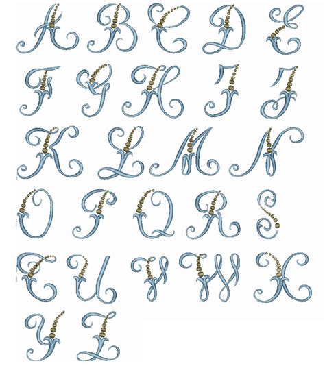 Monogram Embroidery 1 2 3 Letter Jan De Luz Linens