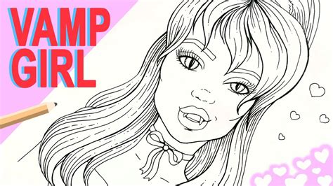 Vampire Girl Drawing Vamp Sketching And Inking Youtube
