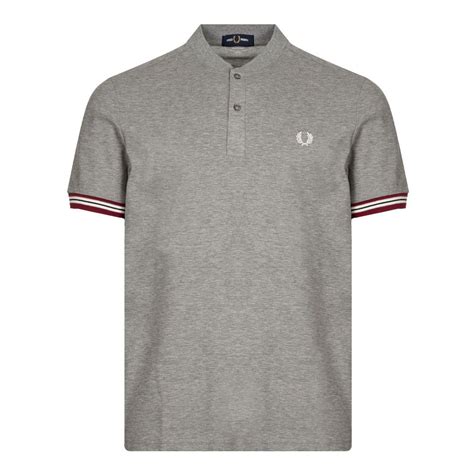 Fred Perry Henley Polo Shirt Steel Marl Aphrodite1994