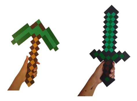 Combo Espada Y Pico De Diamante Minecraft Envío Gratis