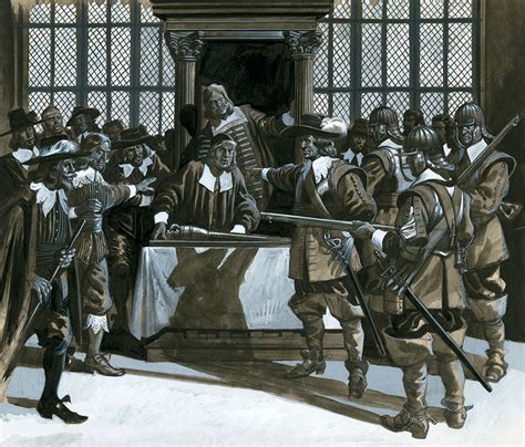 Cromwell In Parliament Original By British History Ron Embleton At