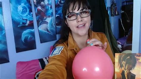Looner Camgirl Blowing Three Balloons Youtube