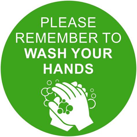 Please Remember To Wash Your Hands Sticker Food Prep And Hygiene Signs