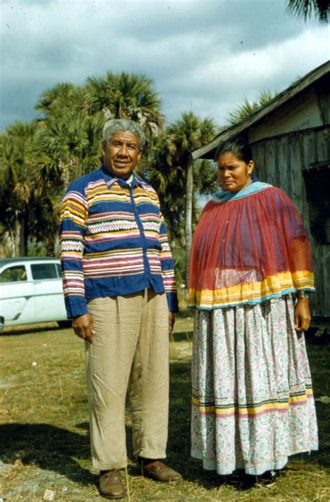 Florida Memory Unidentified Seminole Indian Couple At The Brighton