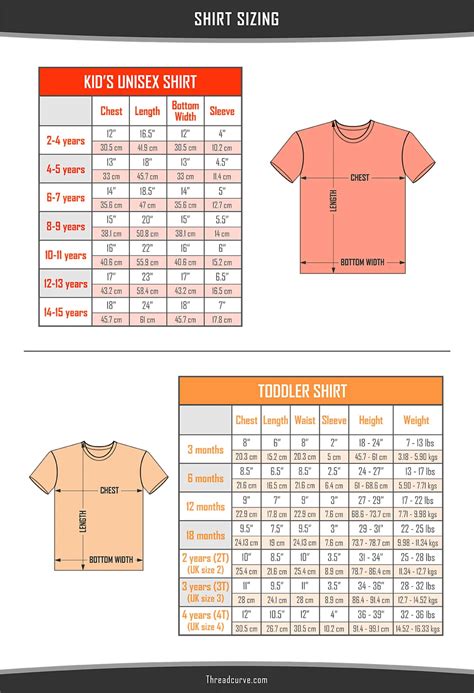 Kids Shirt Sizes Chart Verbnow Vlrengbr