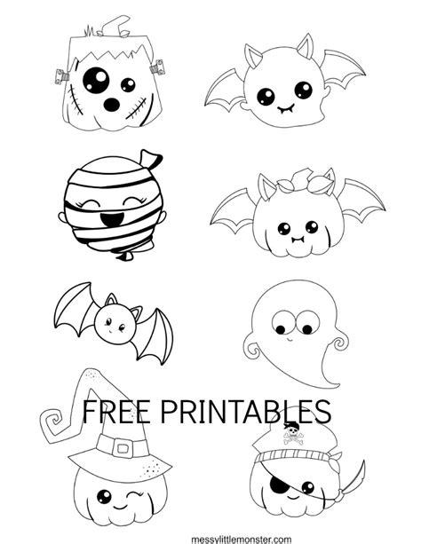 Halloween Colouring Pages For Kids Messy Little Monster