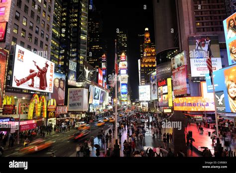 Times Square At Night Broadway Midtown Manhattan New York City New