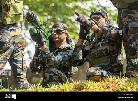 Sri Lanka 04th Feb 2020 Sri Lankan Army Commandos March In The