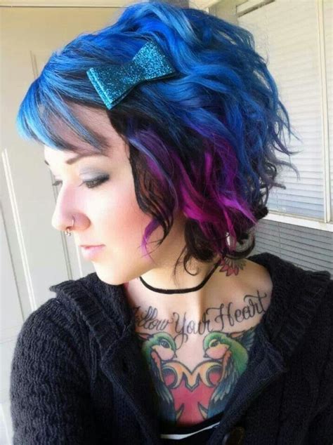 Blue Purple And Pink Hair Hair Pinterest Pink Hair