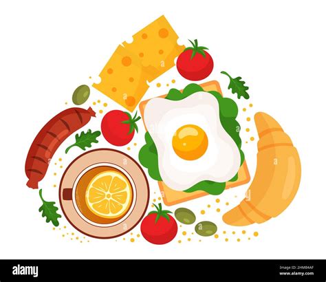 Food Breakfast Set Stock Vector Image And Art Alamy