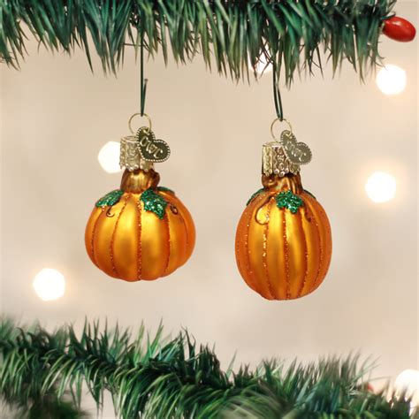 Miniature Pumpkin Ornaments Decorating Fall Harvest And Halloween Trees