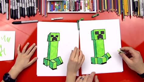 Minecraft Creeper Drawing How To Draw A Minecraft Creeper Minecraft