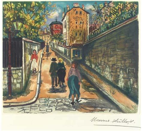 Museum Art Reproductions The Norvins Street At Montmartre 1 By Maurice