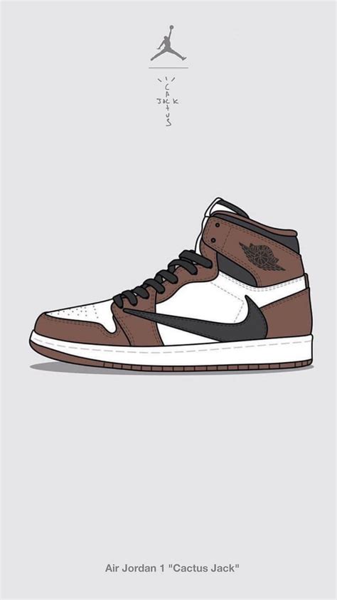 Travis Scott Cartoon Air Jordan 1 Novocomtop Nike Jordan 1 Fondo De