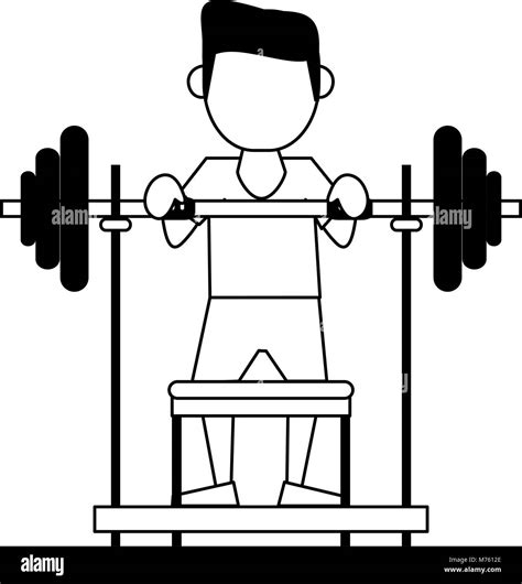 Gym Bench Weights Vector Illustration Graphic Design Stock Vector Image