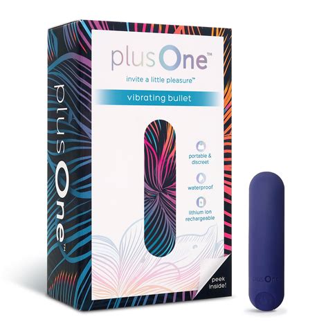 Plusone Vibrating Bullet Soft Touch Massager 10 Vibration Settings Waterproof