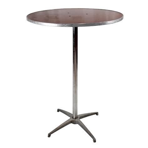 30″ Round 42″ Tall Wooden Cocktail Table Country Rentals Inc