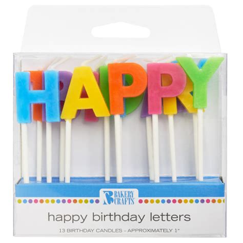 Bakery Crafts Happy Birthday Letters Cake Candles 13 Ct Kroger