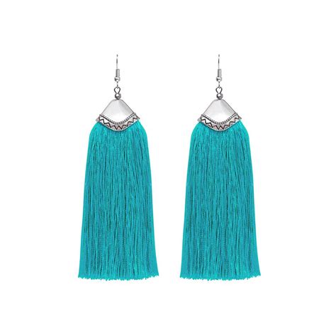 Festival Tassel Earrings Turquoise Tassel Earrings Gold Earrings