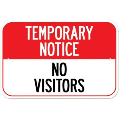 Signmission Covid 19 Notice Sign Temporary Notice No Visitors 1