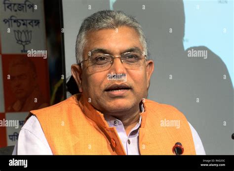 west bengal bharatiya janata party or bjp president dilip ghosh interacts with media over the