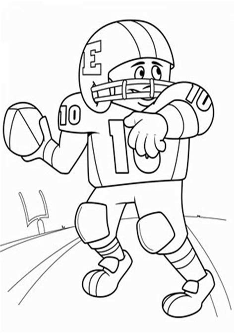 easy  print football coloring pages tulamama