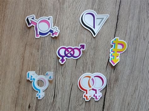 Genderfluid Pride Symbol Sticker Etsy