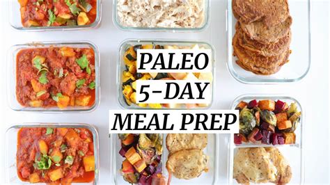 Paleo 5 Day Meal Prep Gluten And Dairy Free Youtube