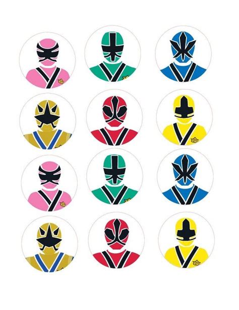 Precut Edible Rangers With Super Powers Images For Cakes Cupcakes And