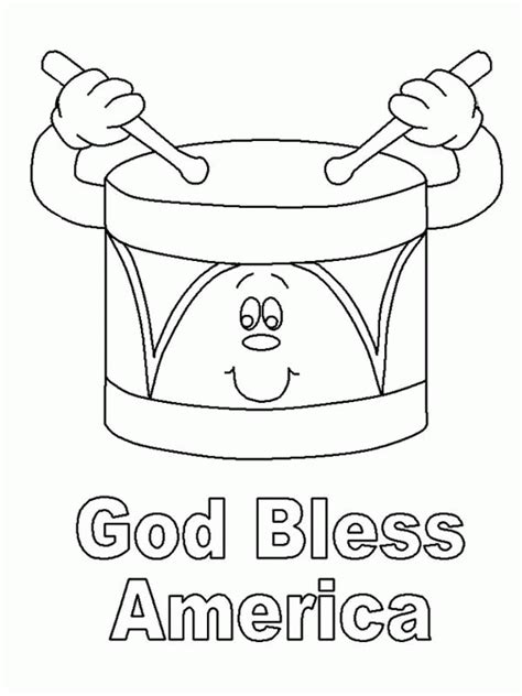 God Bless America On Presidents Day Coloring Page Download