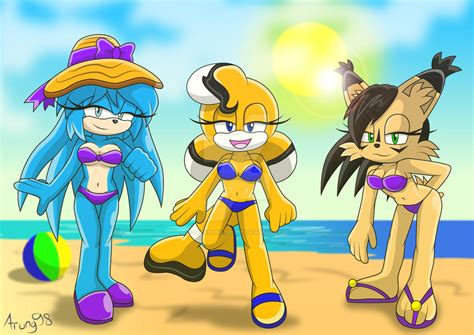 Beach Ladies Livia Yvonne Nicole By Darksonic250 On Deviantart