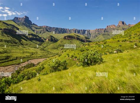 The Amphitheater On A Clear Sunny Summers Day In The Drakensberg