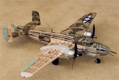 Guillows North American Aviation B 25 Mitchell Balsa Wood Model