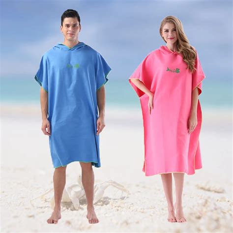 Cm Quick Dry Women Men Beach Cover Up Sunproof Microfiber Adult Cover Up Hooded Loose