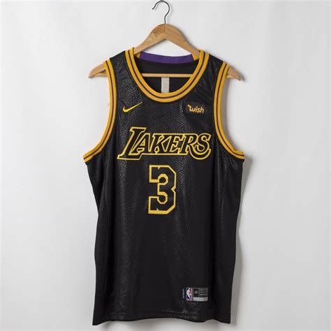 Anthony Davis 3 Los Angeles Lakers Black Mamba Inspired City Jersey