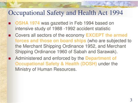 What Is Osha 1994 Ppt Legal Requirements Of Occupational Safety And