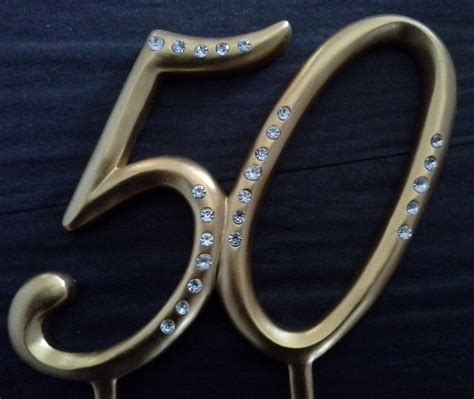 A brilliant touch for your celebration cakes on your birthday, baby shower, wedding, graduation and all special occasions. Gold Diamante 50th Birthday Cake Topper | Online shop ...